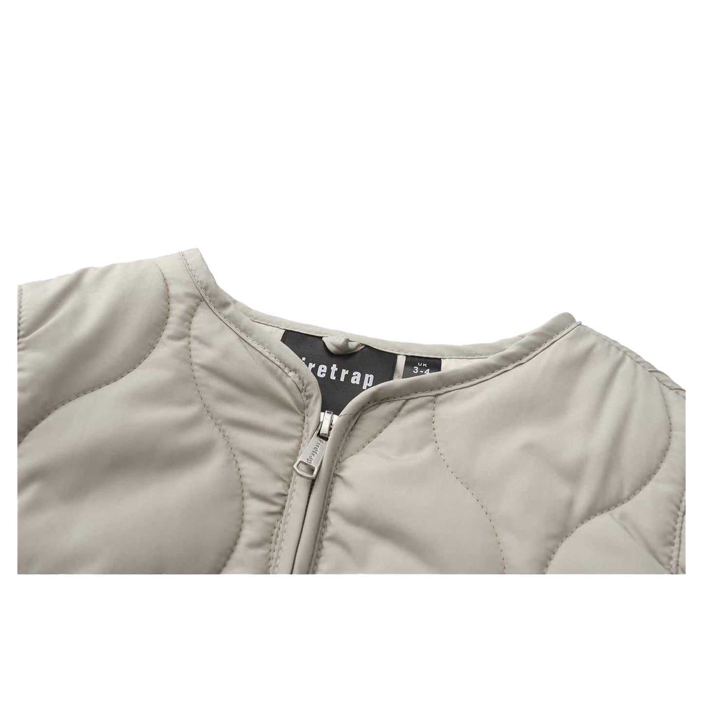 Beige - Side - Firetrap Girls Quilted Lightweight Jacket