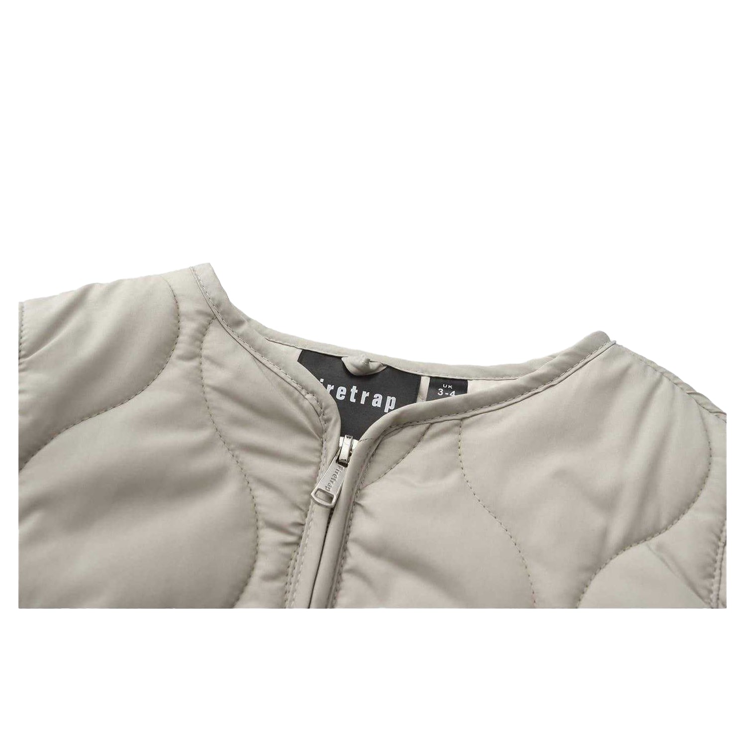 Beige - Side - Firetrap Girls Quilted Lightweight Jacket