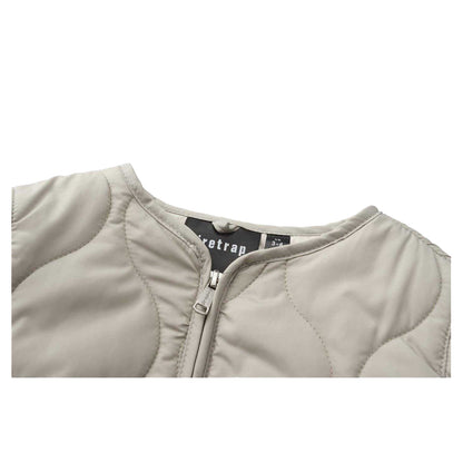 Beige - Side - Firetrap Girls Quilted Lightweight Jacket