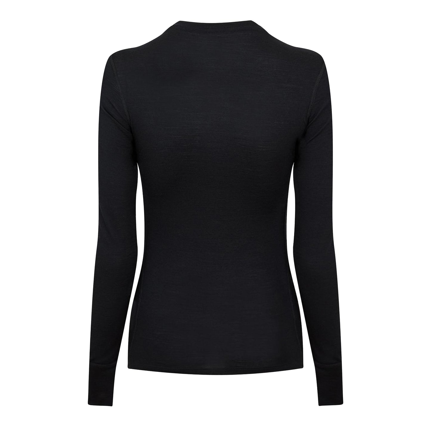 Black - Back - Odlo Womens-Ladies Merino Wool Base Layer Top