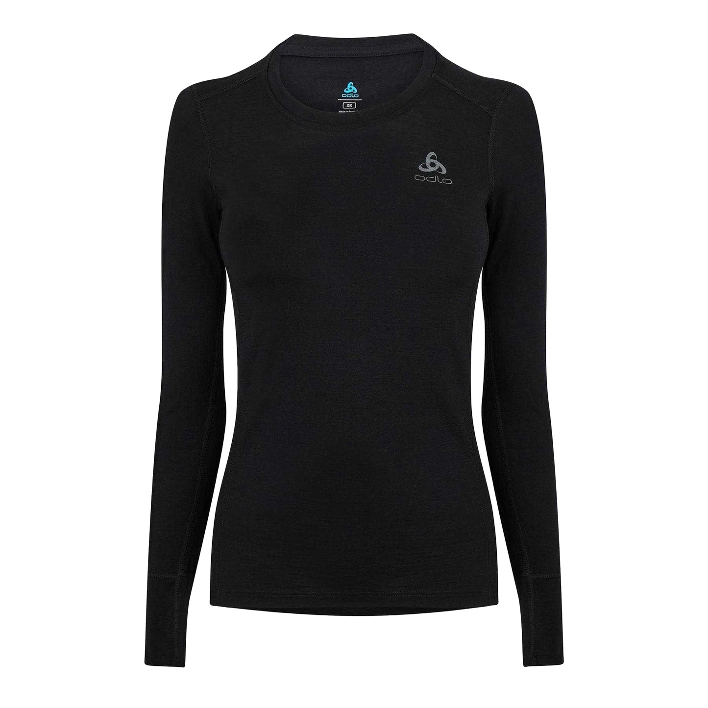 Black - Front - Odlo Womens-Ladies Merino Wool Base Layer Top