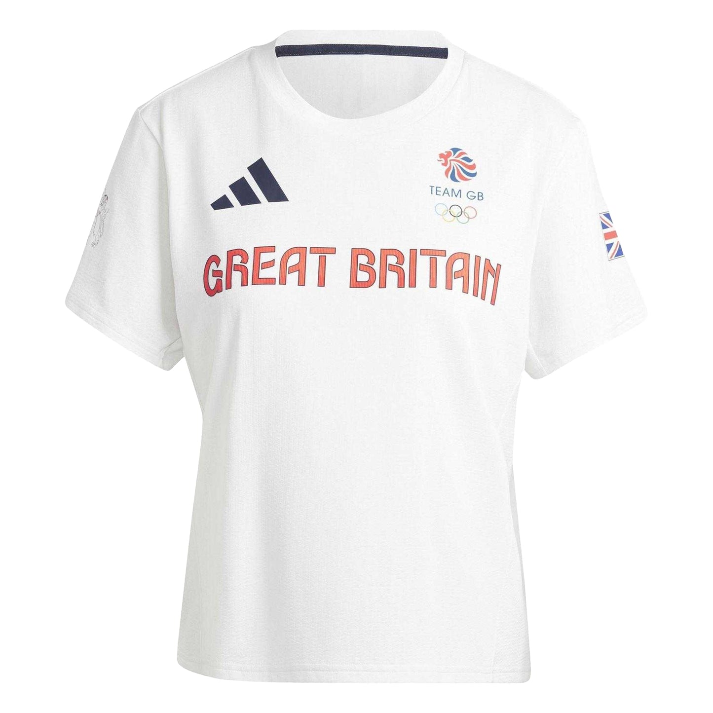 White - Front - Team GB Womens-Ladies Adidas T-Shirt