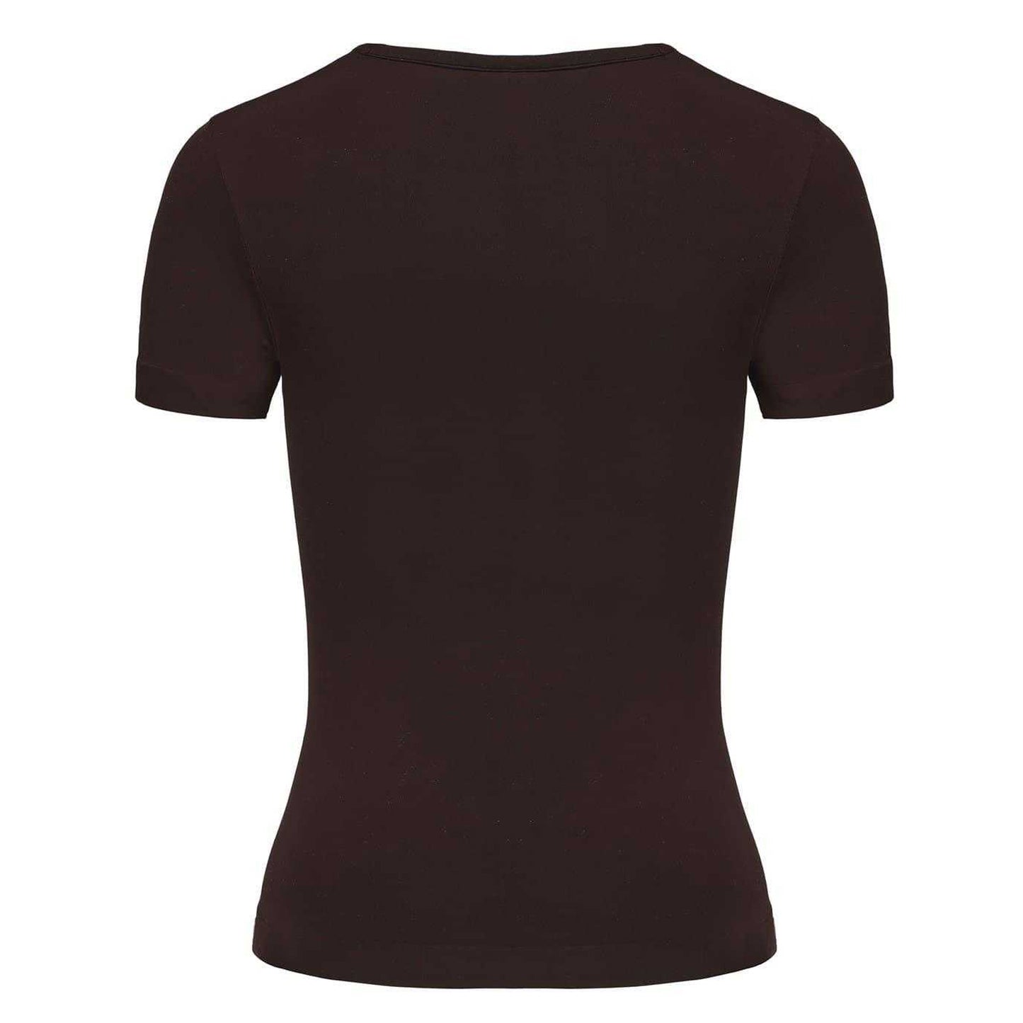 Chocolate-White - Back - Slazenger Womens-Ladies Crew Neck Slim T-Shirt (Pack of 2)