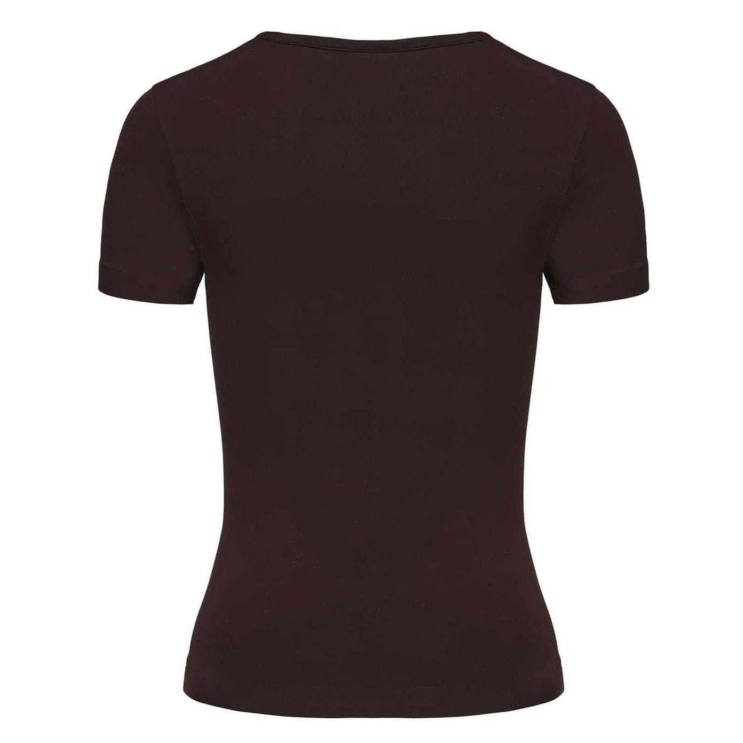 Chocolate-White - Back - Slazenger Womens-Ladies Crew Neck Slim T-Shirt (Pack of 2)