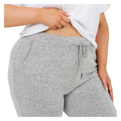 Grey Marl - Side - Brave Soul Womens-Ladies Heathered Straight Sweatpants