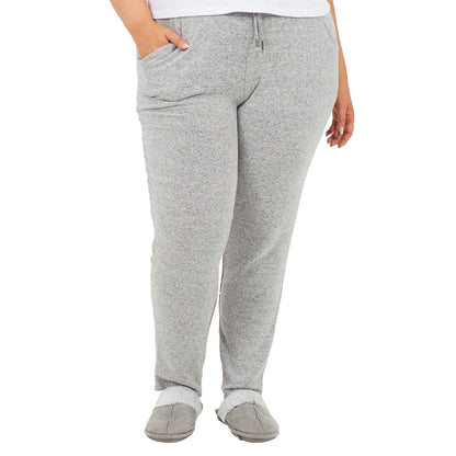 Grey Marl - Front - Brave Soul Womens-Ladies Heathered Straight Sweatpants