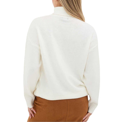 Cream - Back - I Saw It First Unisex Adult Roll Neck Jumper