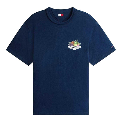 Dark Navy - Front - Tommy Jeans Mens Fruit Regular T-Shirt