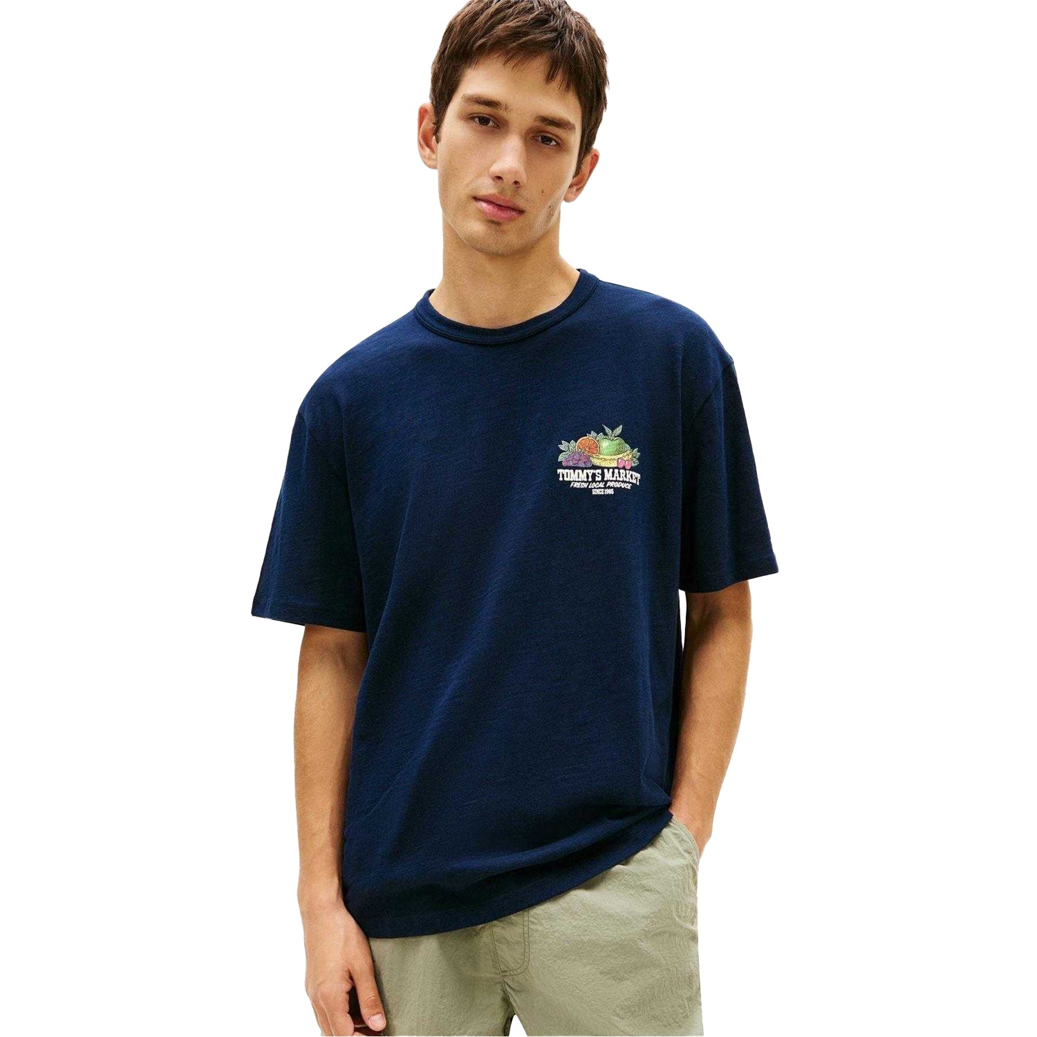 Dark Navy - Lifestyle - Tommy Jeans Mens Fruit Regular T-Shirt
