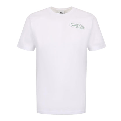 White - Front - Slazenger Womens-Ladies Tennis Club Back Print T-Shirt
