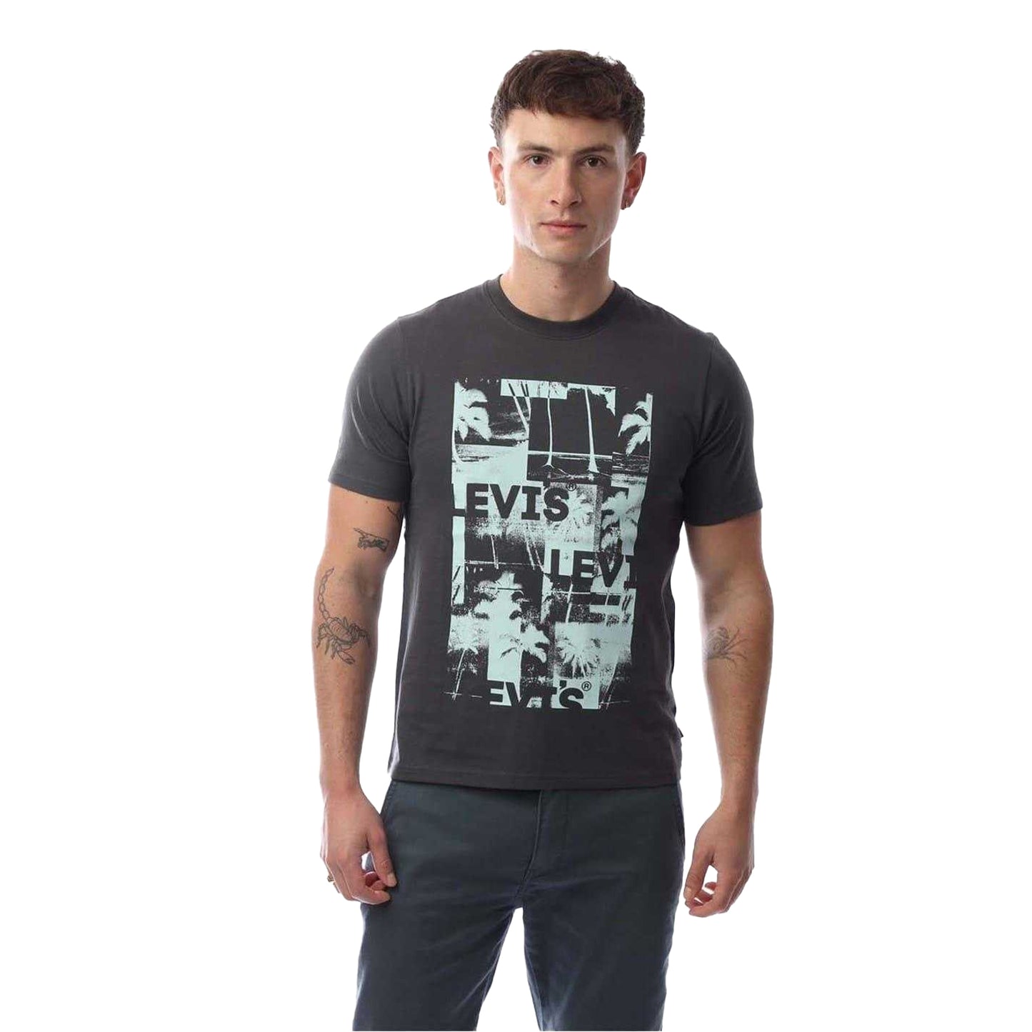 Black - Front - Levis Mens Graphic Print Relaxed Fit T-Shirt