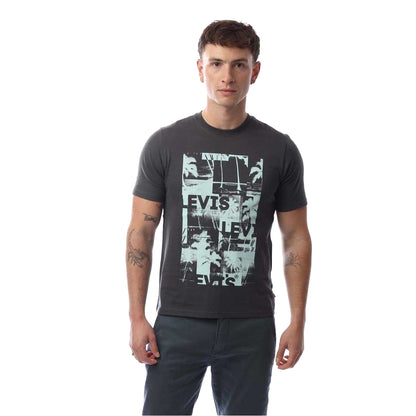Black - Front - Levis Mens Graphic Print Relaxed Fit T-Shirt