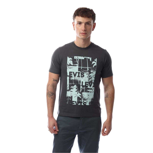 Black - Front - Levis Mens Graphic Print Relaxed Fit T-Shirt