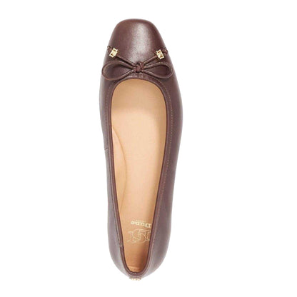 Brown - Lifestyle - Dune London Womens-Ladies Hennie Leather Ballerina Flats