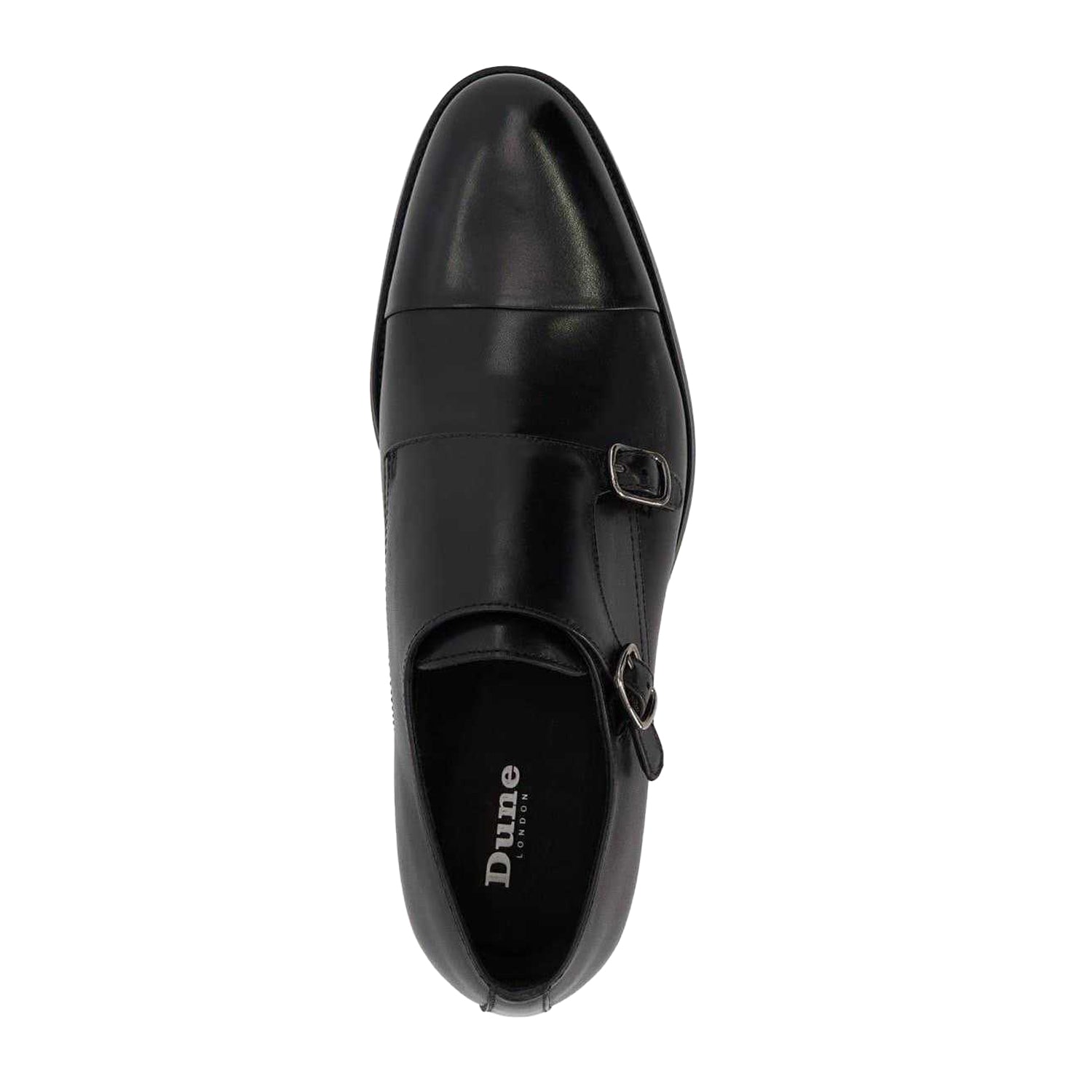 Black - Lifestyle - Dune London Mens Sullivan Monk Leather Shoes