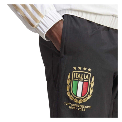 Black - Side - Adidas Mens Italy 125th Anniversary Regular Tracksuit Bottoms