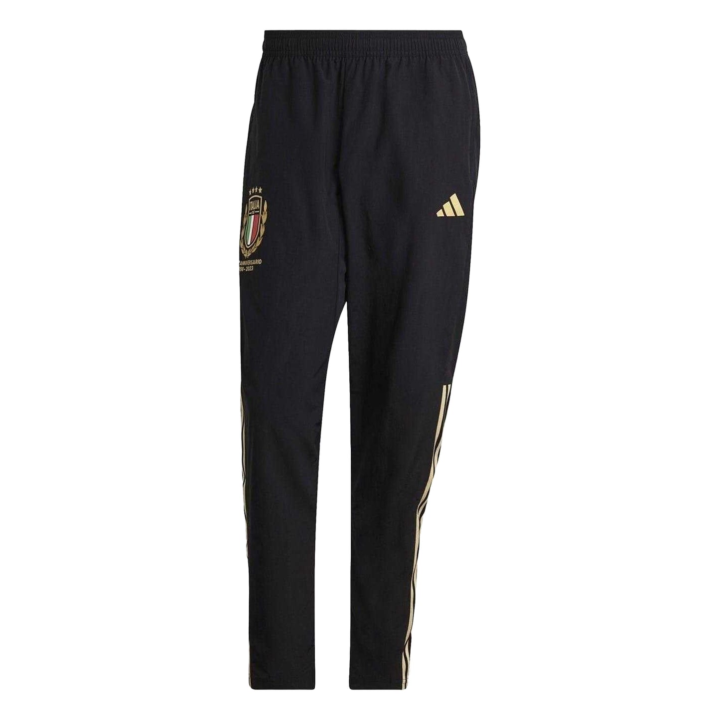 Black - Front - Adidas Mens Italy 125th Anniversary Regular Tracksuit Bottoms