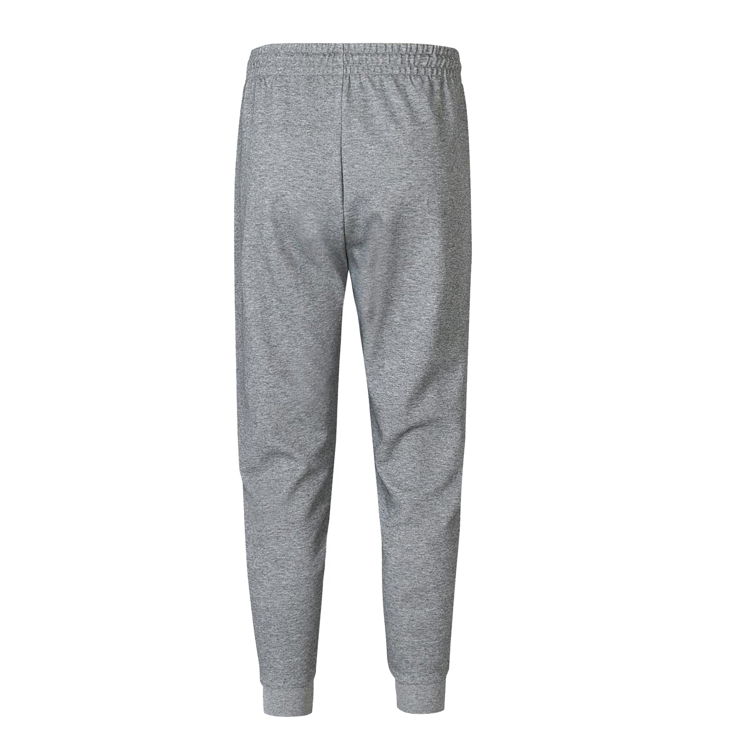 Grey Marl - Back - Kappa Mens Polycotton Logo Jogging Bottoms