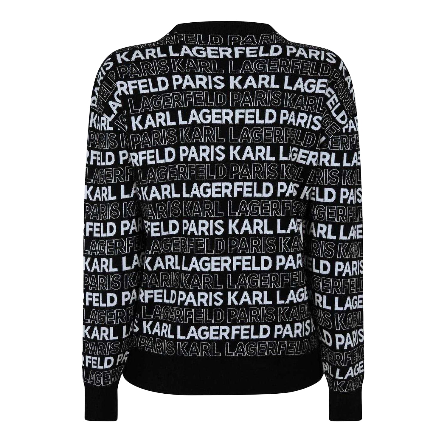 Black - Back - Karl Lagerfeld Womens-Ladies Regular Long-Sleeved Jumper