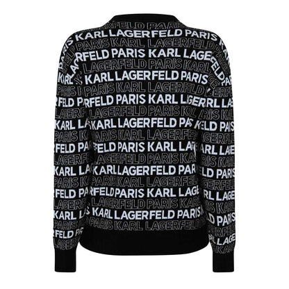 Black - Back - Karl Lagerfeld Womens-Ladies Regular Long-Sleeved Jumper