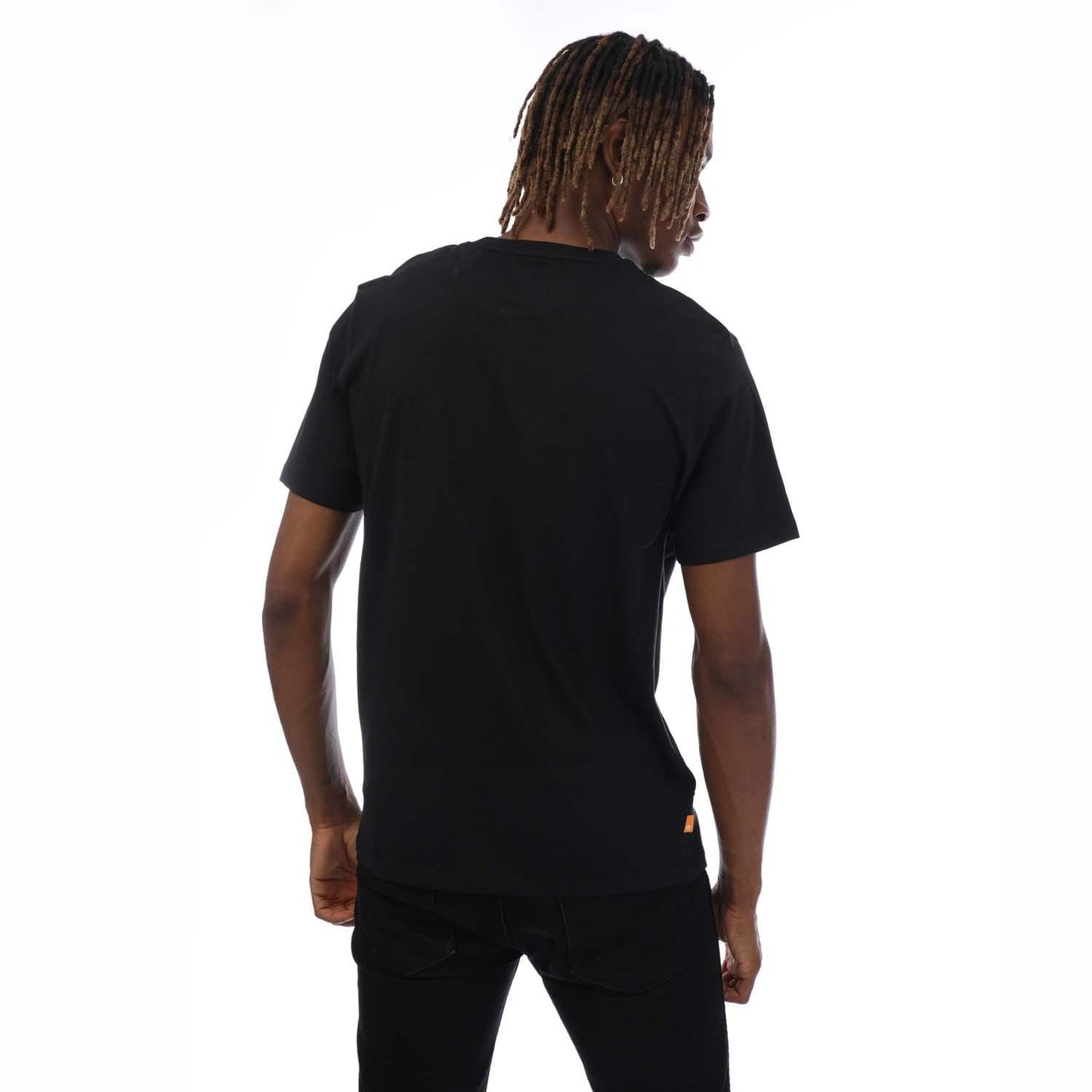 Black - Back - Timberland Mens Northwood Wordmark T-Shirt