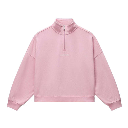 Pink - Front - Napapijri Womens-Ladies Almas Quarter Zip Sweatshirt