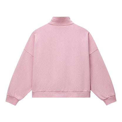Pink - Back - Napapijri Womens-Ladies Almas Quarter Zip Sweatshirt