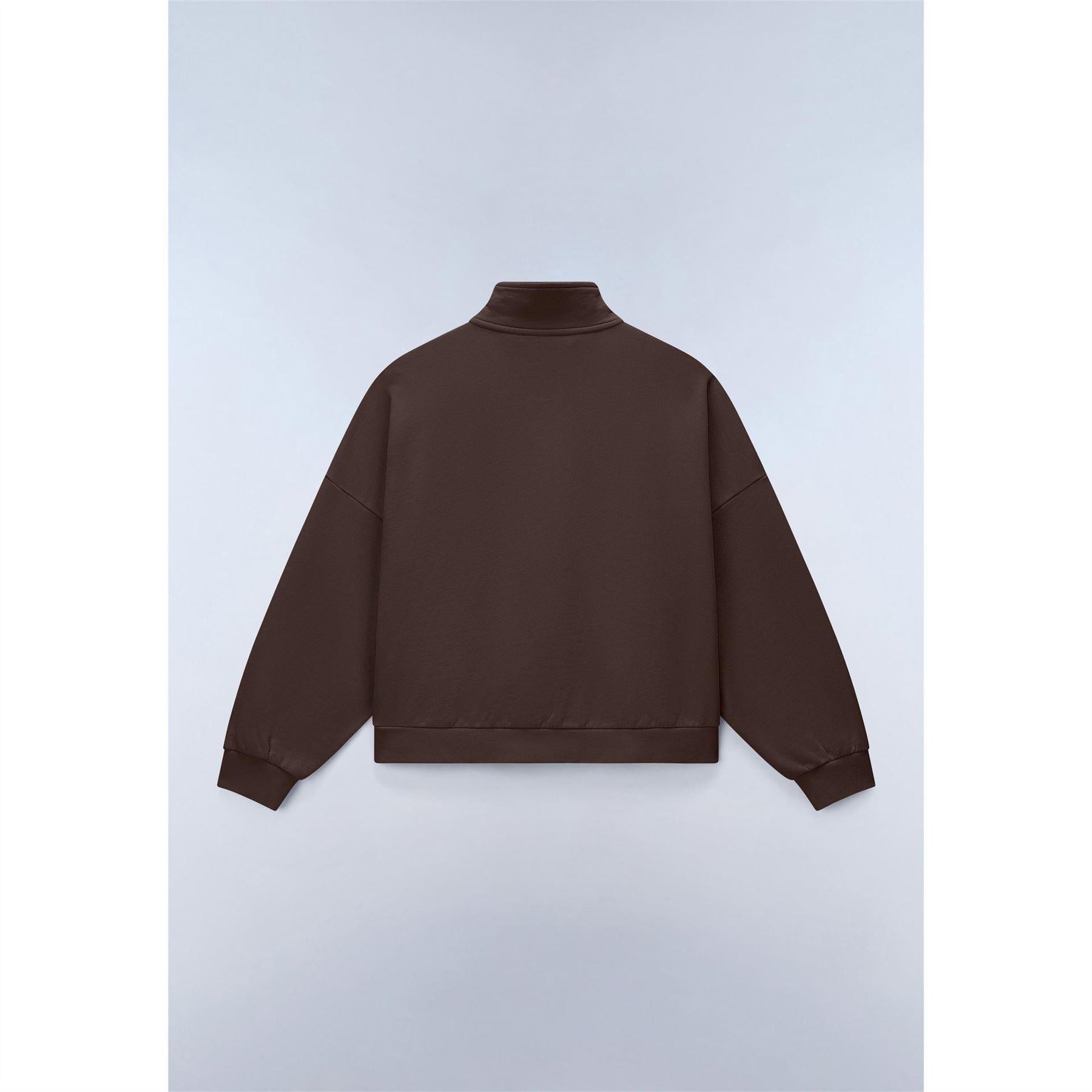 Brown - Back - Napapijri Womens-Ladies Almas Quarter Zip Sweatshirt