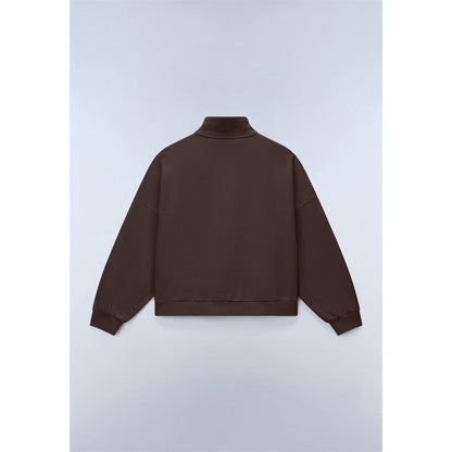 Brown - Back - Napapijri Womens-Ladies Almas Quarter Zip Sweatshirt