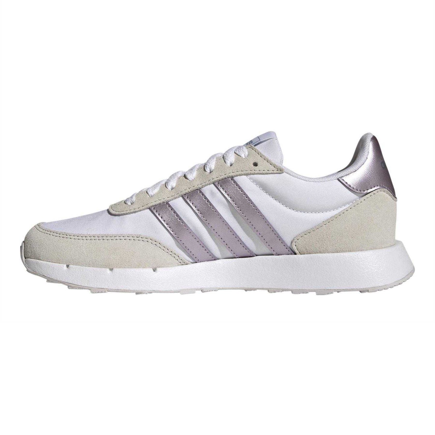 White - Side - Adidas Womens-Ladies Run 60s 2.0 Trainers