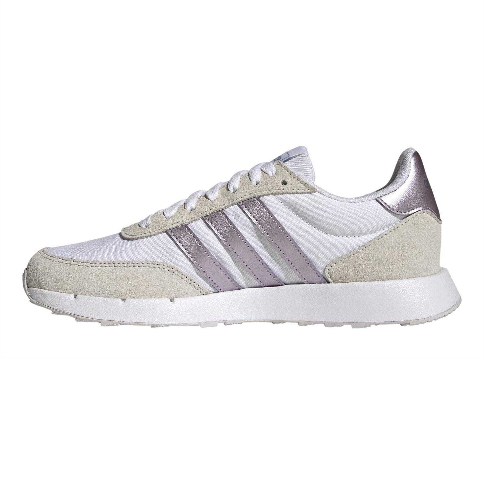 White - Side - Adidas Womens-Ladies Run 60s 2.0 Trainers