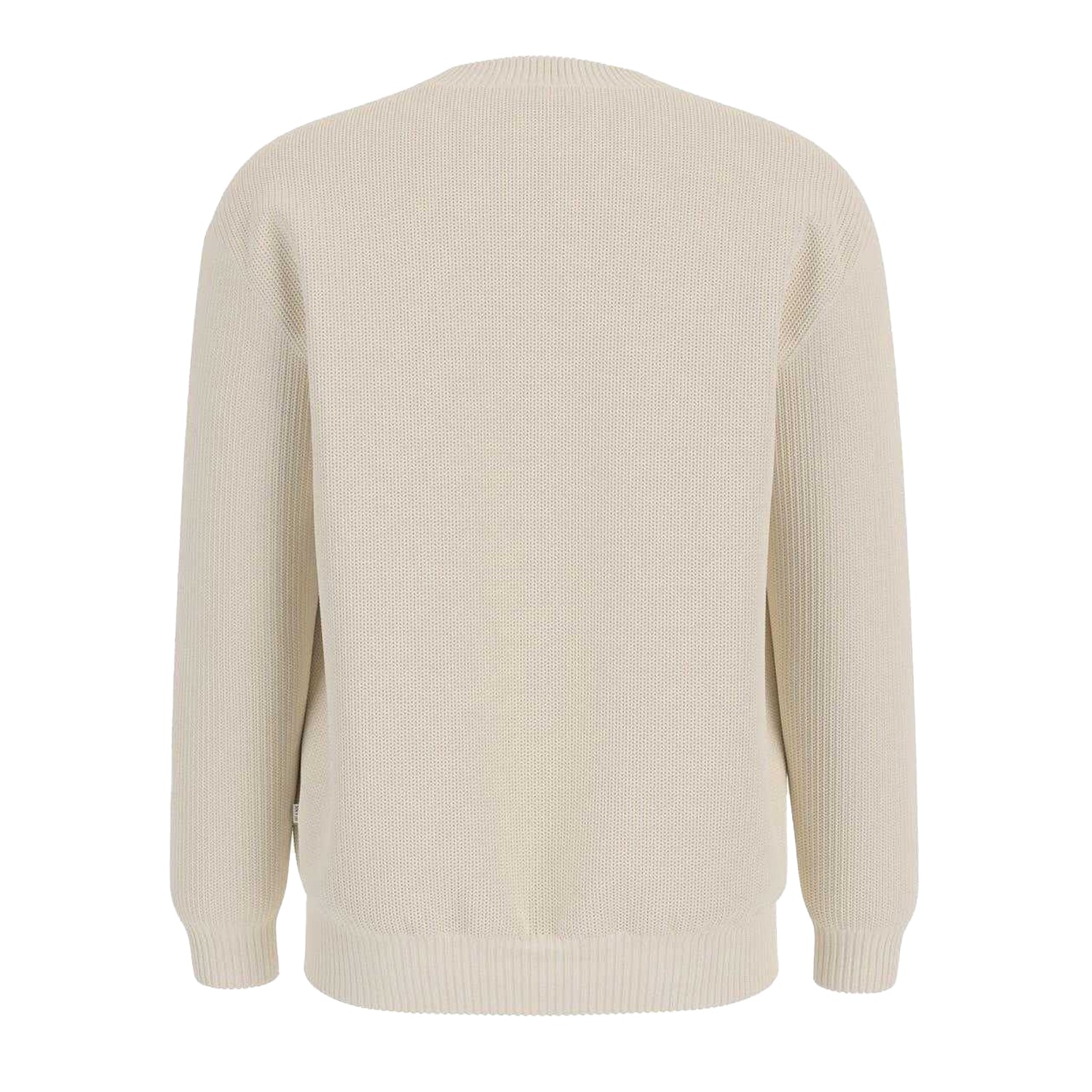 Warm White - Back - Guess Mens Knitted Long-Sleeved Jumper