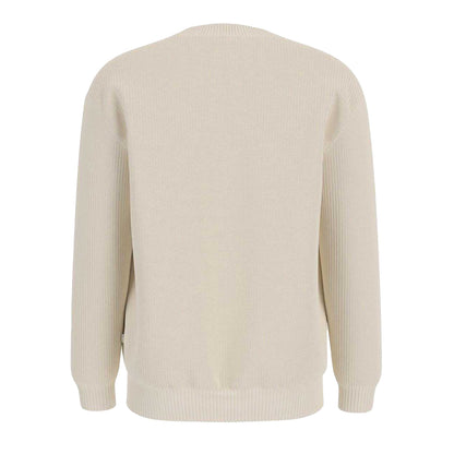 Warm White - Back - Guess Mens Knitted Long-Sleeved Jumper