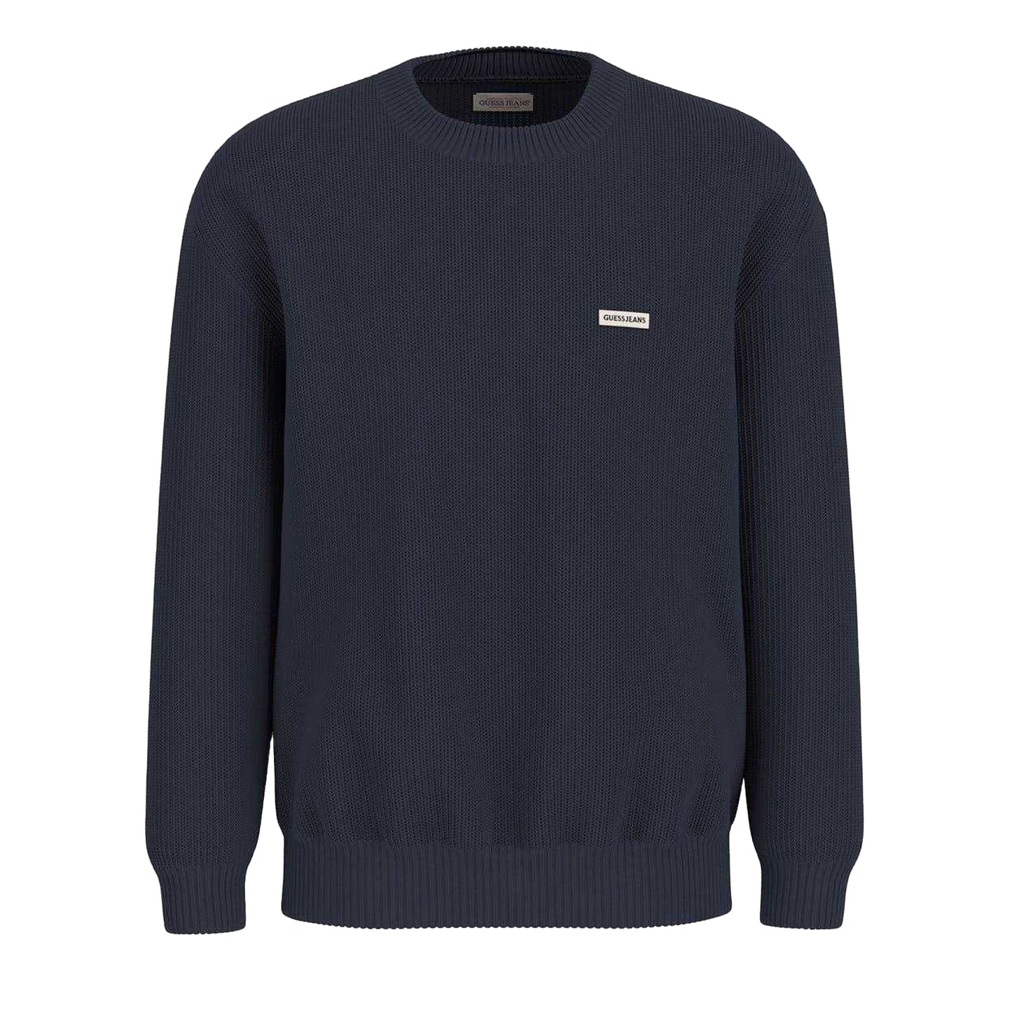 Ocean Blue - Front - Guess Mens Knitted Long-Sleeved Jumper