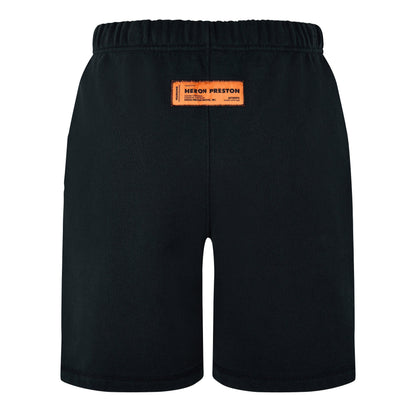 Black-White - Back - Heron Preston Mens HPNY Regular Sweat Shorts