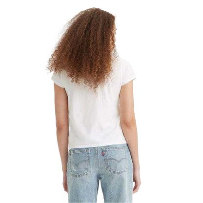 White - Back - Levis Womens-Ladies 501 Graphic Print Cotton T-Shirt