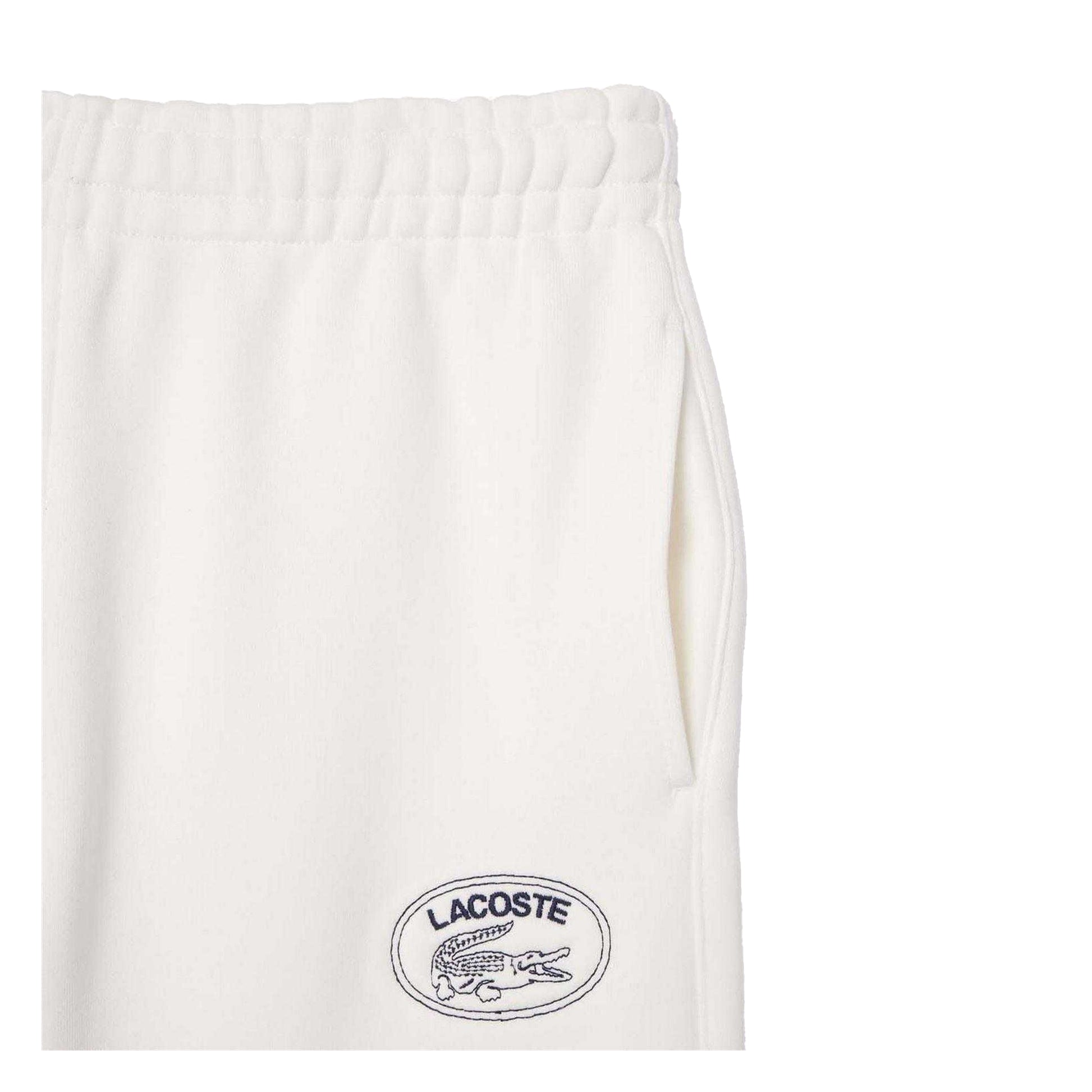 Cream - Lifestyle - Lacoste Womens-Ladies Organic Cotton Embroidered Logo Sweatpants