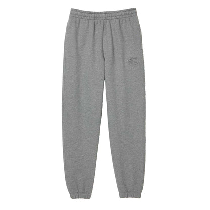 Grey - Front - Lacoste Womens-Ladies Organic Cotton Embroidered Logo Sweatpants