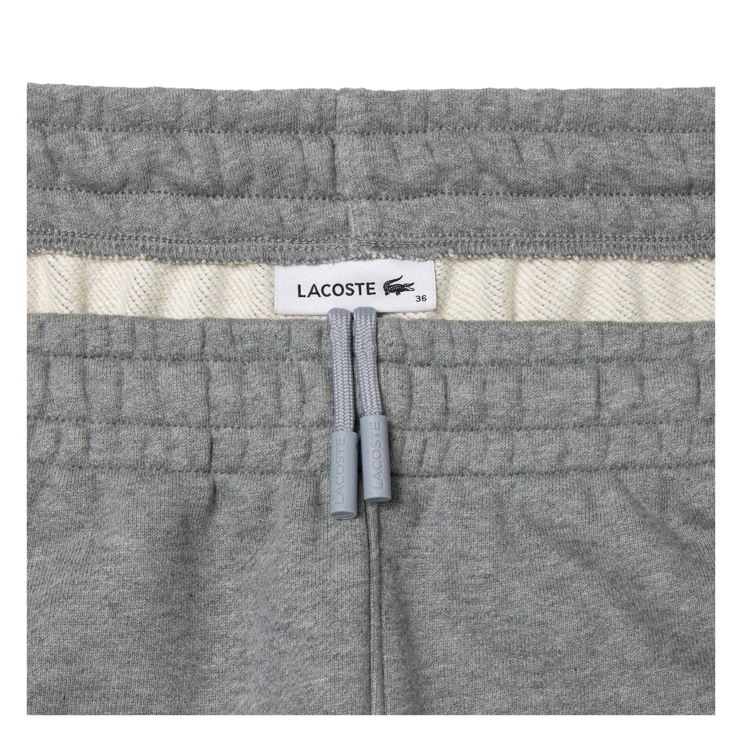 Grey - Side - Lacoste Womens-Ladies Organic Cotton Embroidered Logo Sweatpants