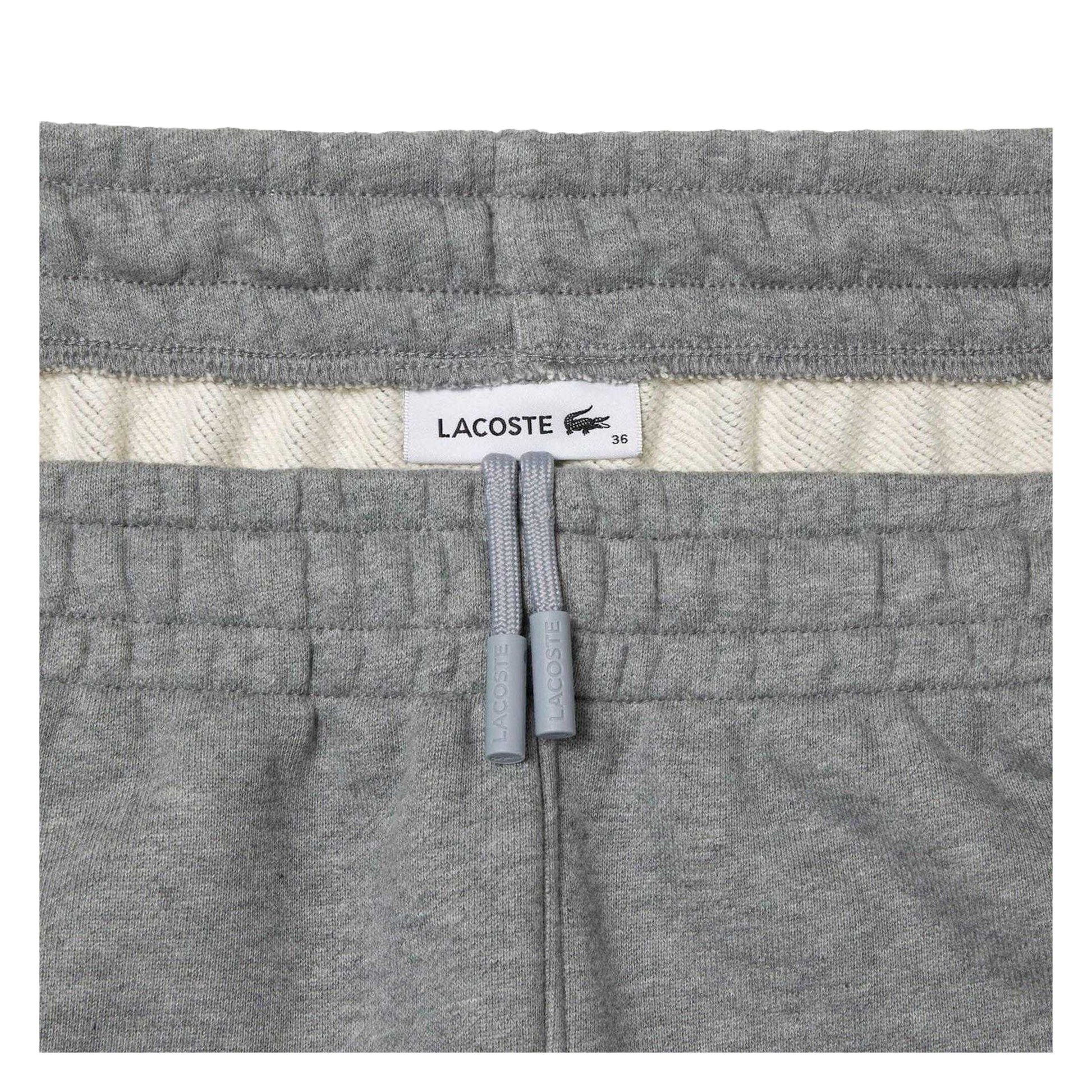 Grey - Side - Lacoste Womens-Ladies Organic Cotton Embroidered Logo Sweatpants