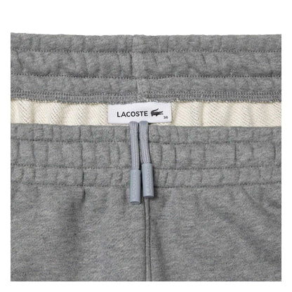 Grey - Side - Lacoste Womens-Ladies Organic Cotton Embroidered Logo Sweatpants