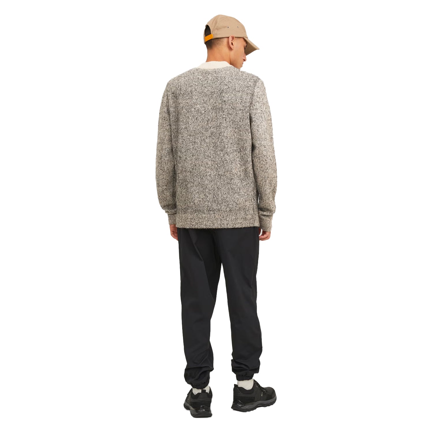 Peyote - Back - Jack And Jones Mens Space Dye Knitted Crew Neck Jumper