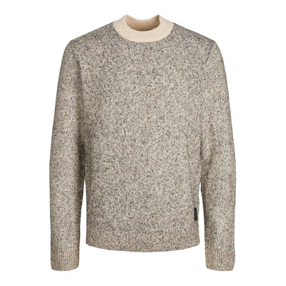 Peyote - Front - Jack And Jones Mens Space Dye Knitted Crew Neck Jumper
