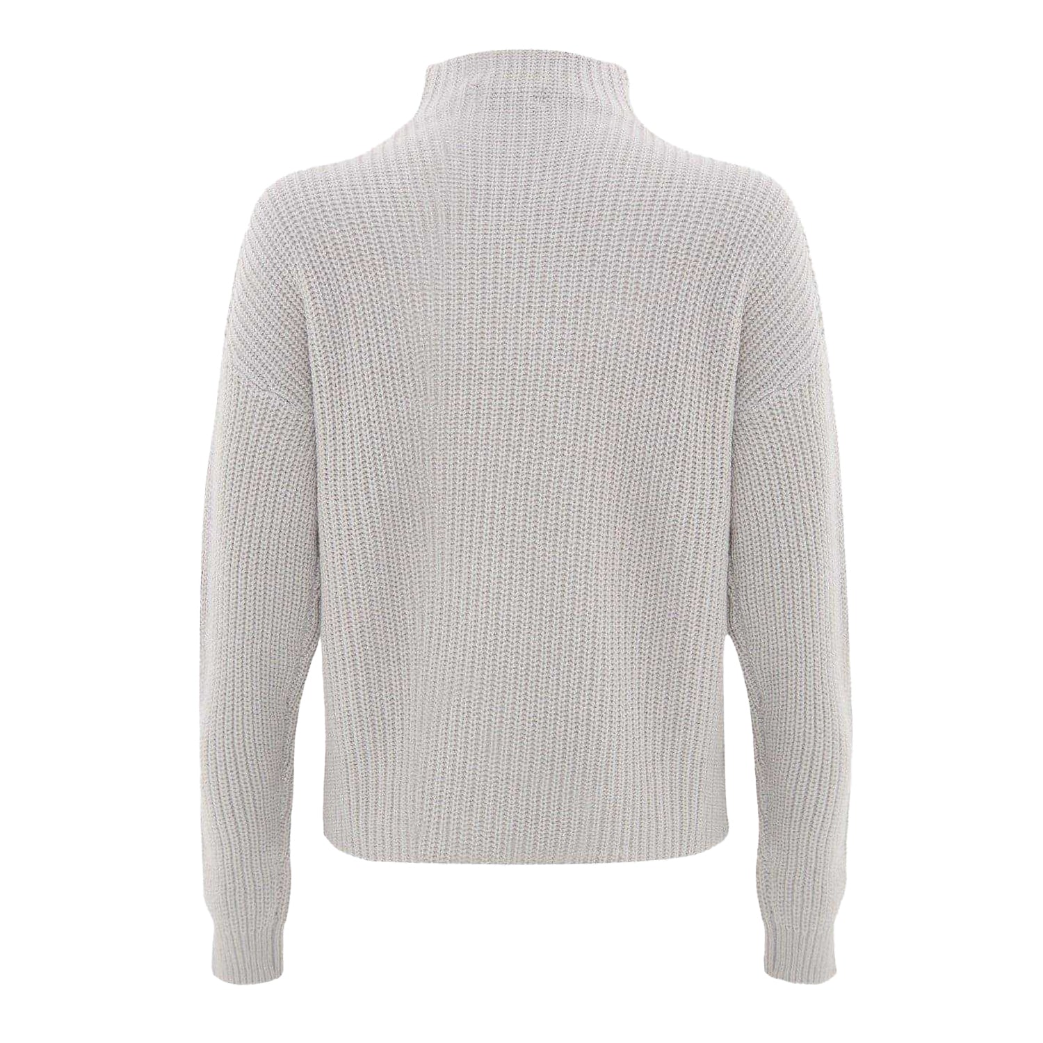 Grey - Back - I Saw It First Womens-Ladies Knitted High-Neck Jumper