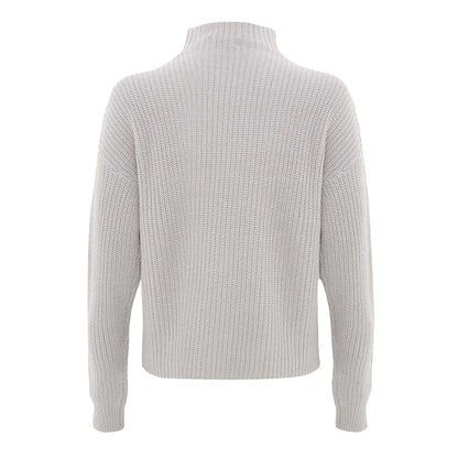 Grey - Back - I Saw It First Womens-Ladies Knitted High-Neck Jumper