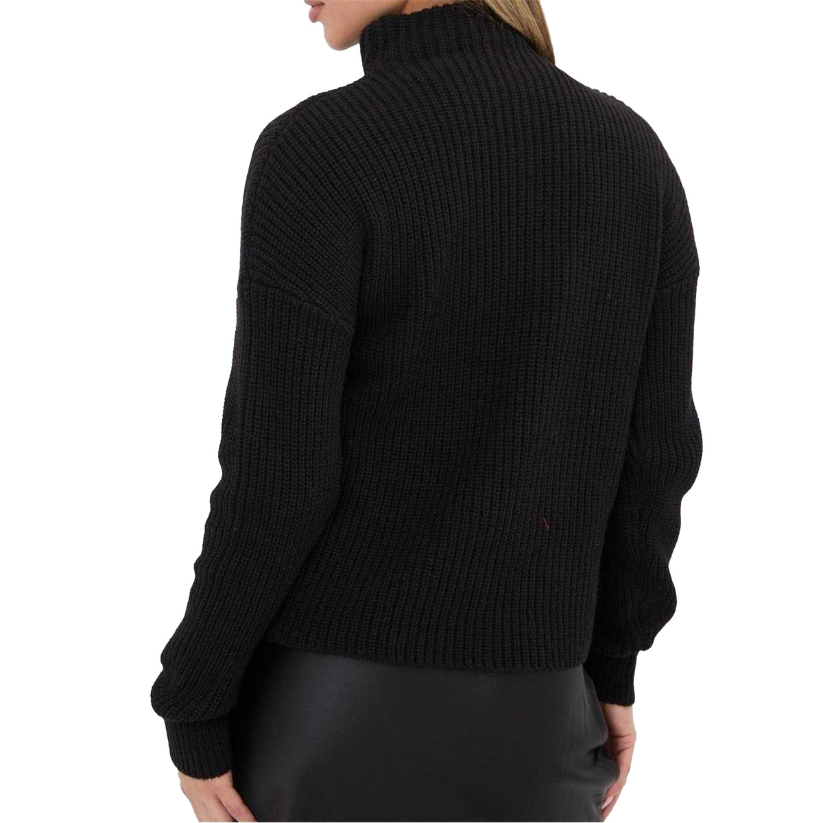 Black - Back - I Saw It First Womens-Ladies Knitted High-Neck Jumper