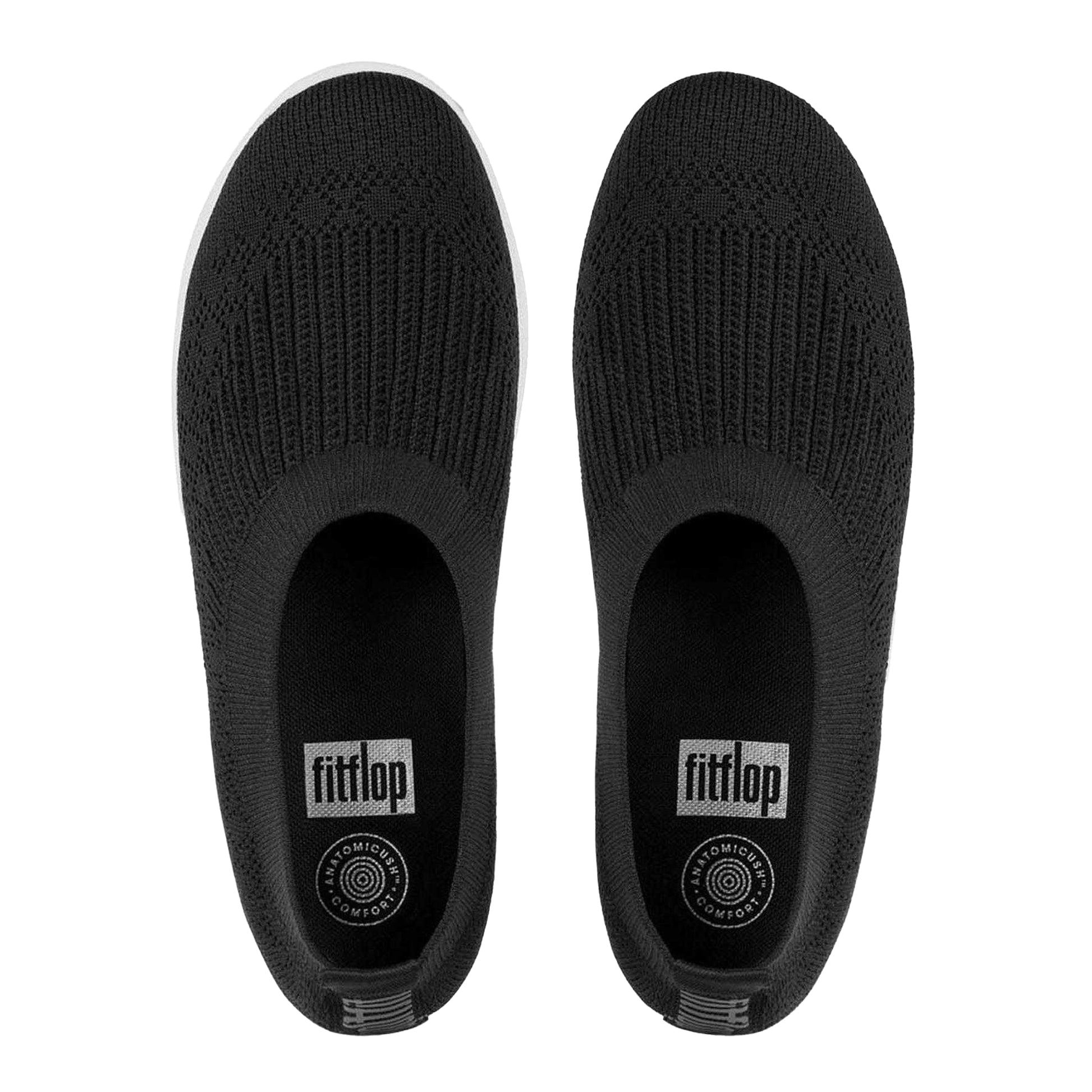 Black - Side - FitFlop Womens-Ladies Uberknit Pumps