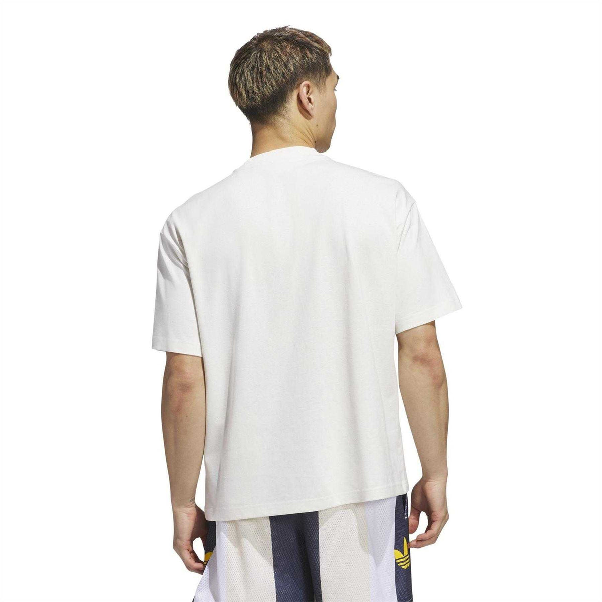 Cloud White - Back - Adidas Unisex Adult GFX Logo Printed Relaxed Fit Basketball T-Shirt