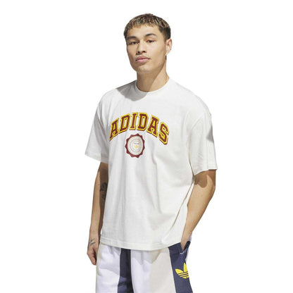 Cloud White - Lifestyle - Adidas Unisex Adult GFX Logo Printed Relaxed Fit Basketball T-Shirt