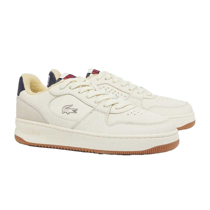 Off White - Pack Shot - Lacoste Mens L001 Leather Trainers